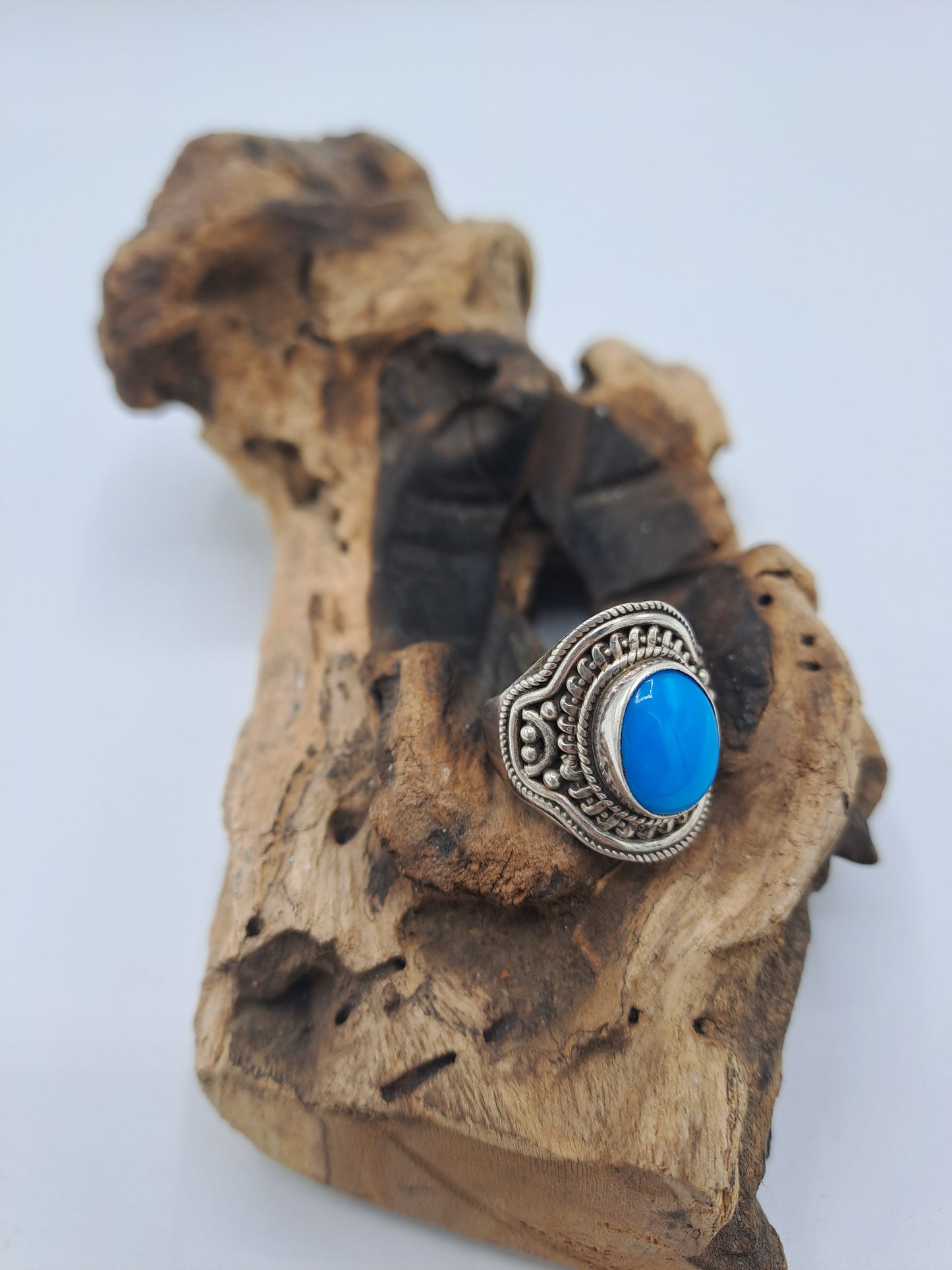 Anello indiano a greche con Turchese