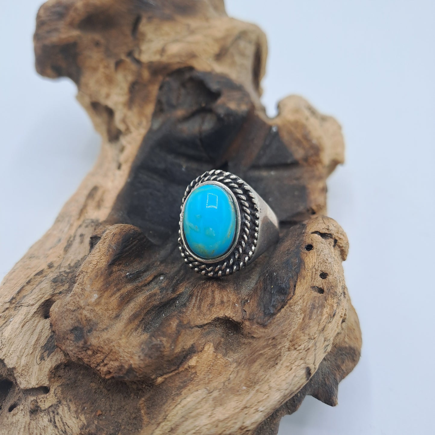 Anello con Turchese "Doppia Corda"