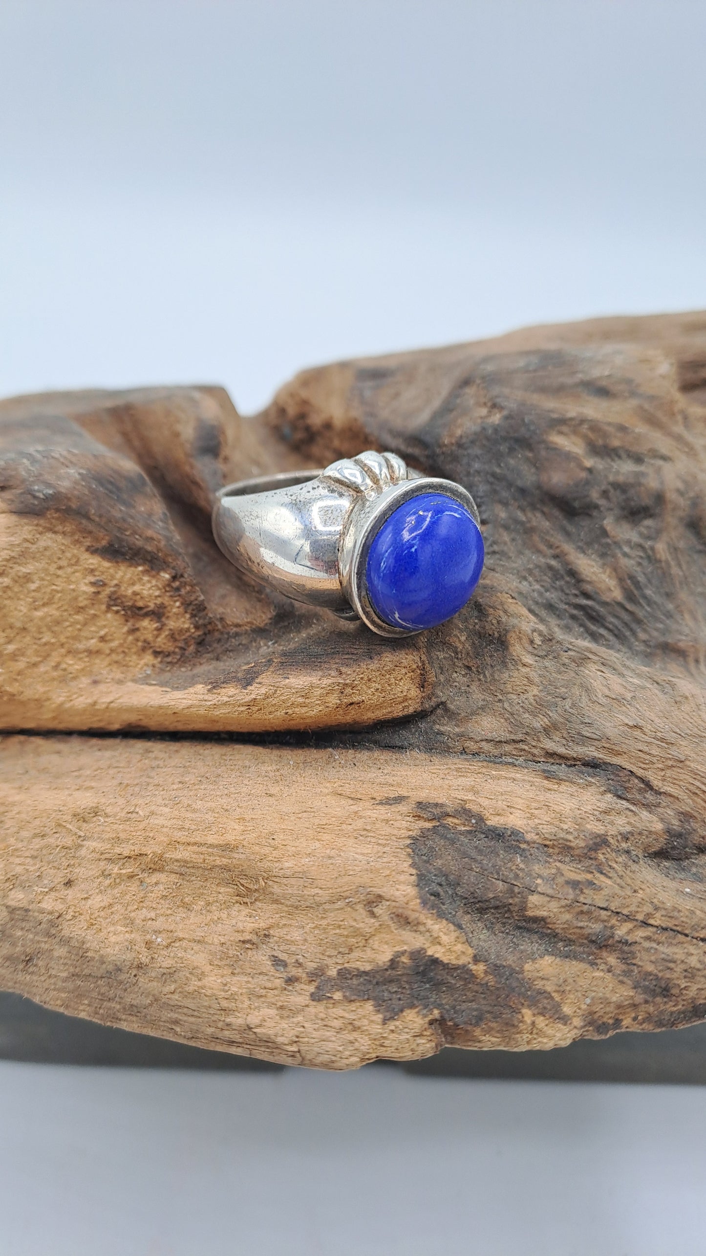 Anello con lapislazzulo "3 bande"