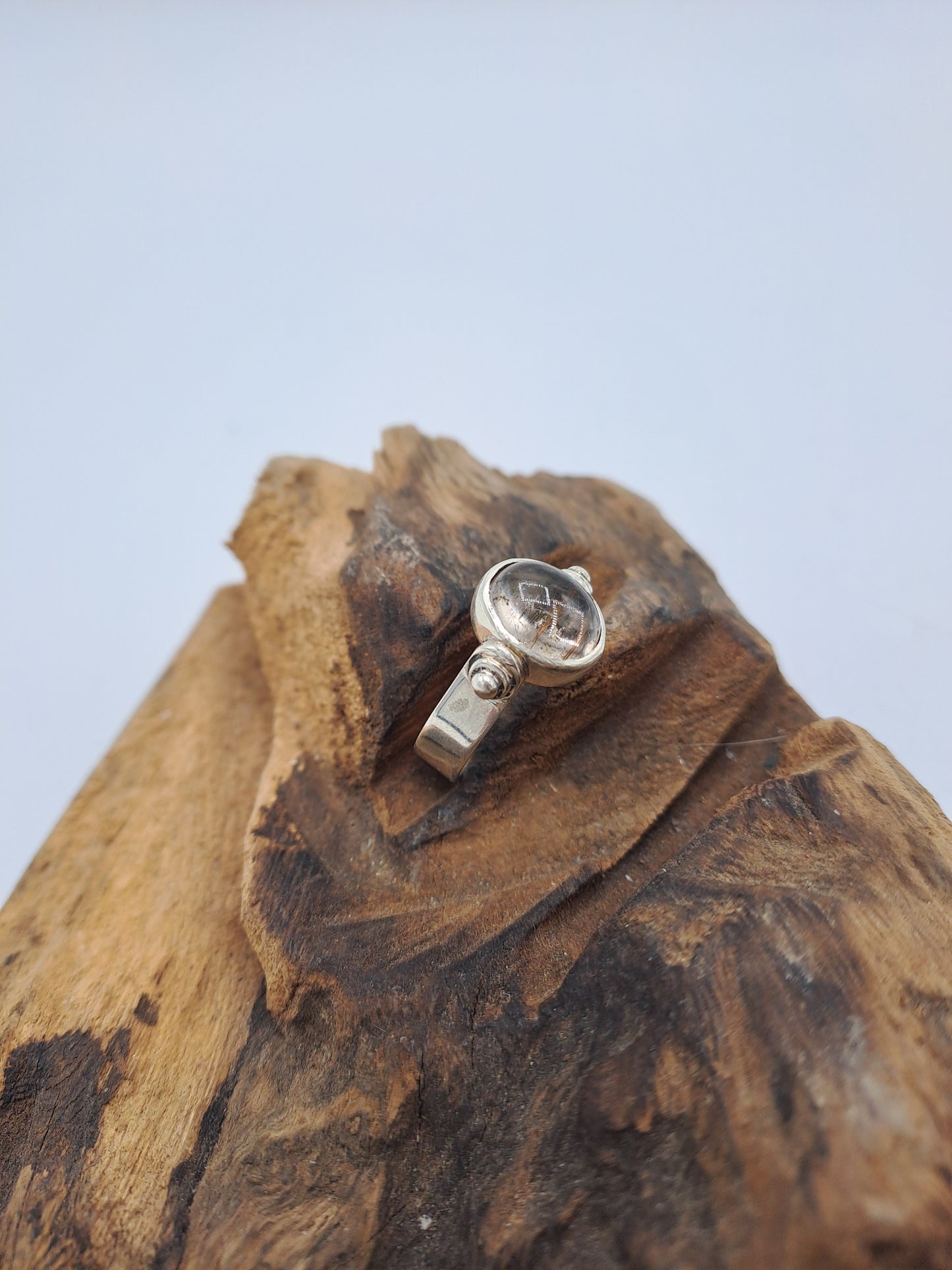 Anello con Quarzo Rutilato Cabochon