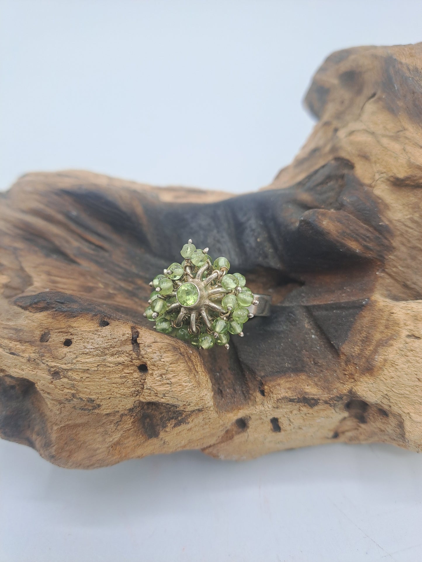 Anello a Grappolo con Peridot