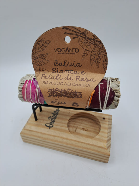 Smudge di Salvia Bianca e Petali di Rosa