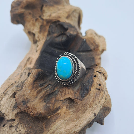 Anello con Turchese "Doppia Corda"