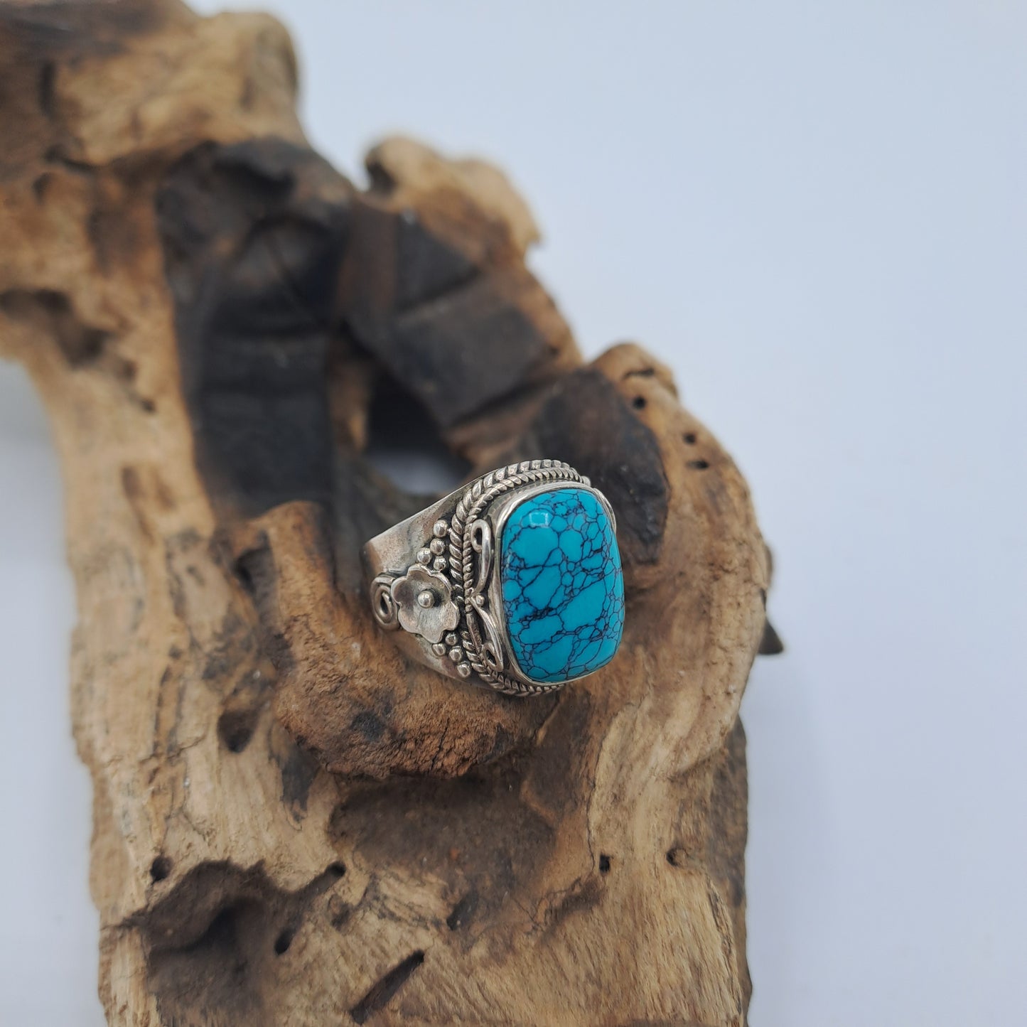 Anello Turchese Rettangolo