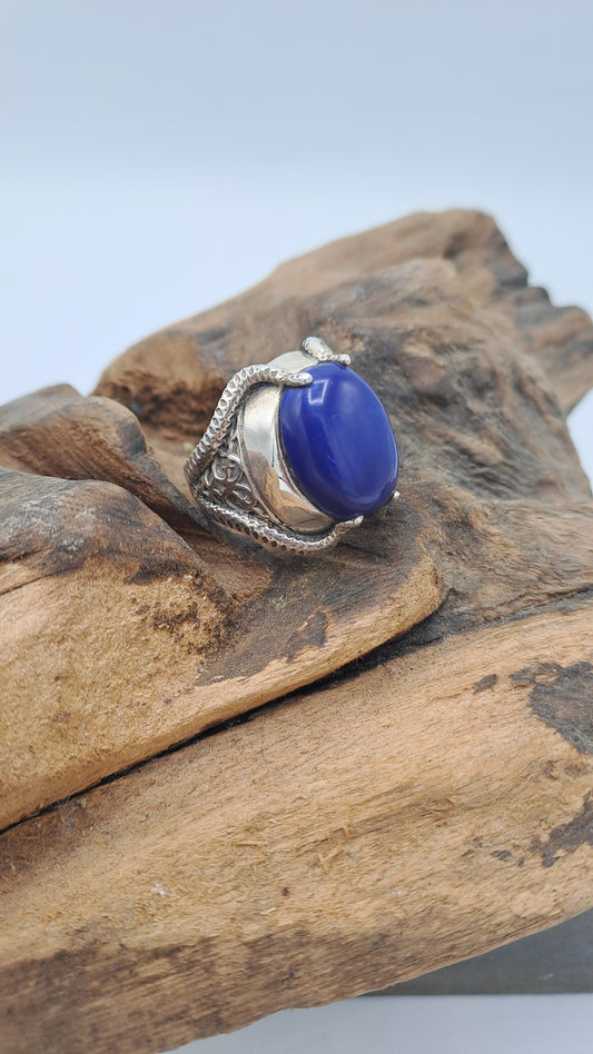 Anello lapislazzulo "Serpenti"