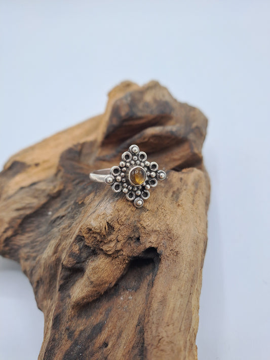 Anellino indiano con Lemon Quartz