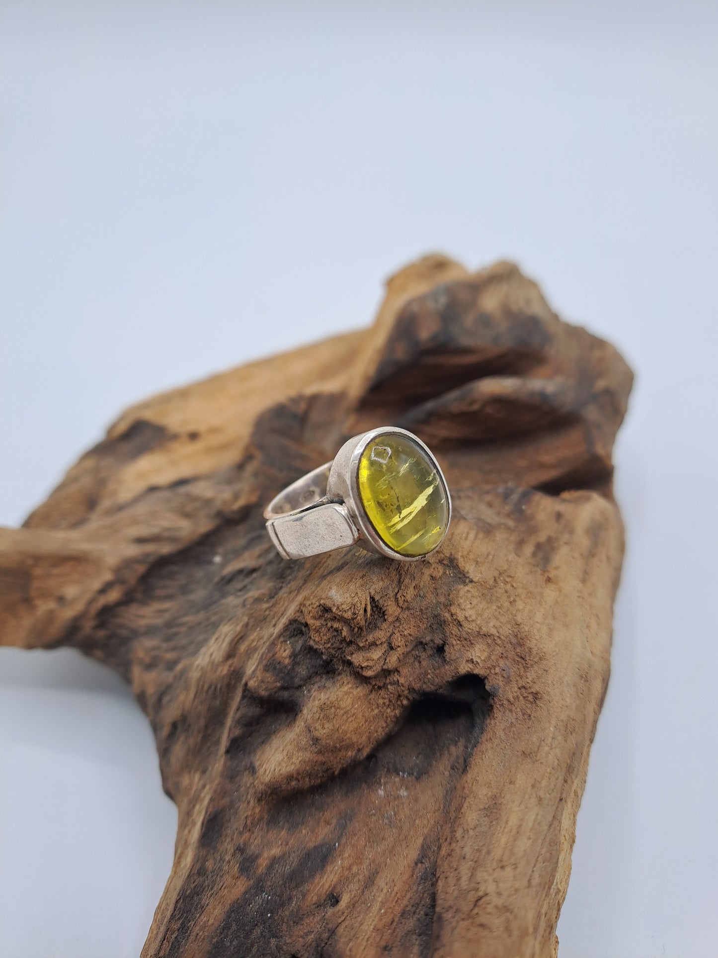 Anello solitario Lemon Quartz ovale