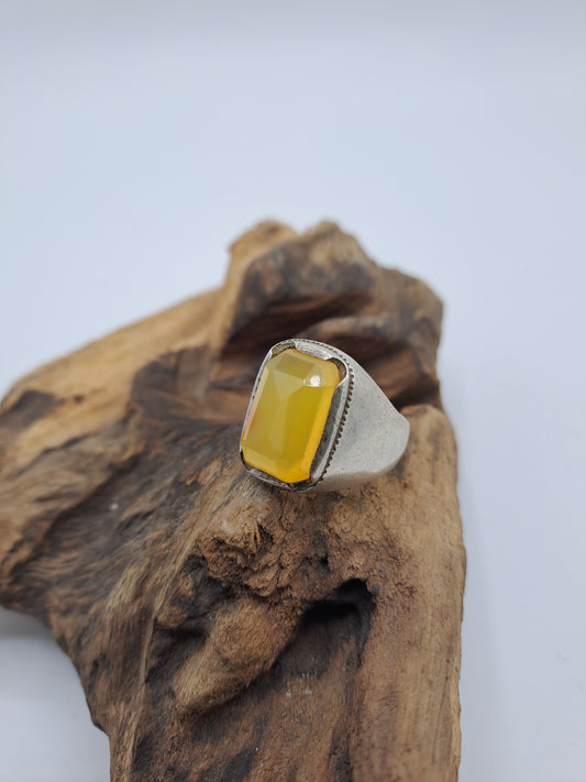 Anello Aqeeq Gialla