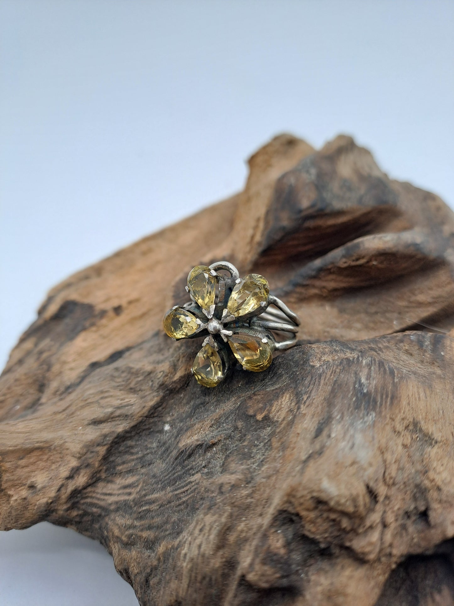 Anello "Fiore" Golden Topazio