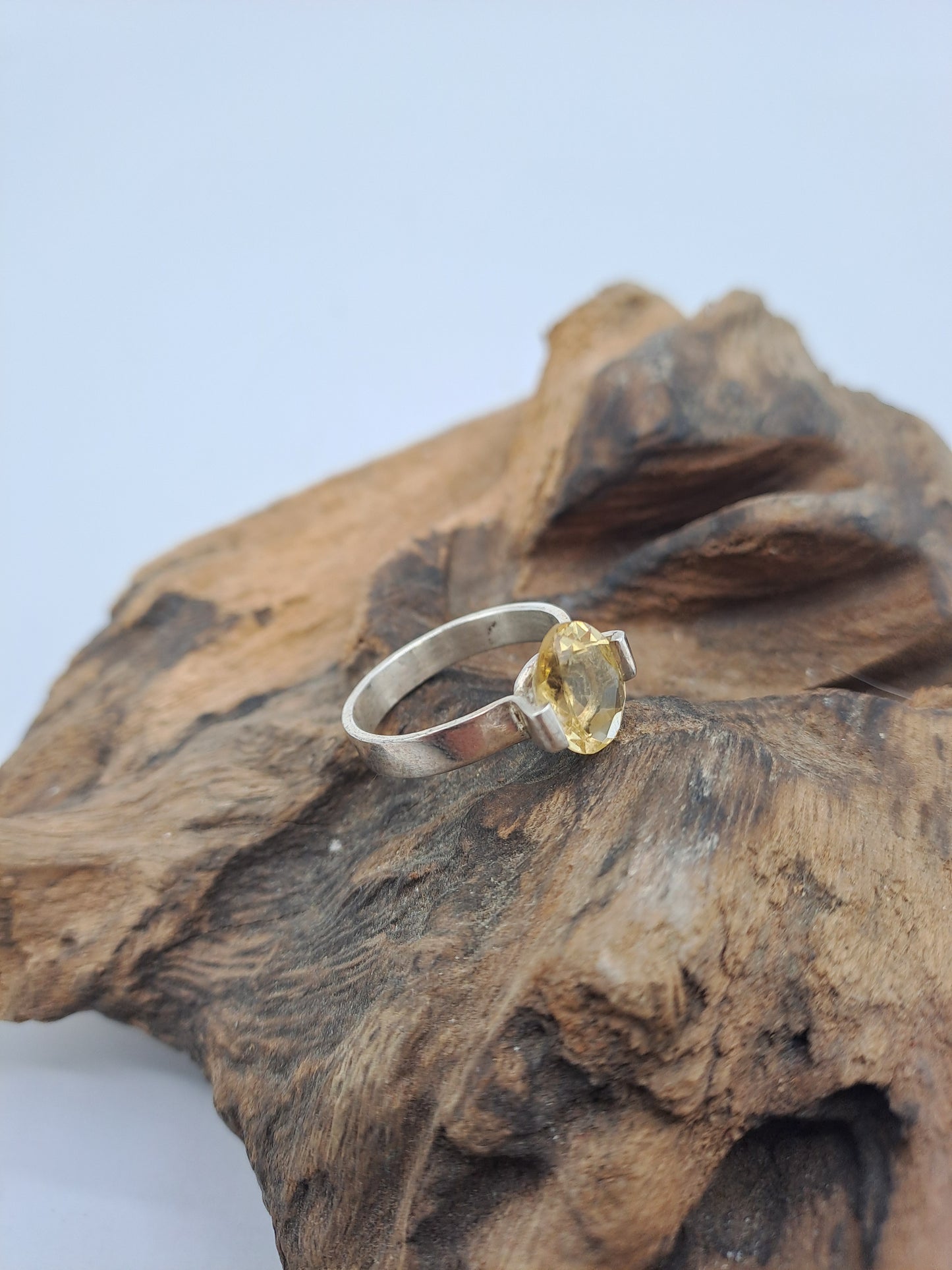 Anello solitario Golden Topazio