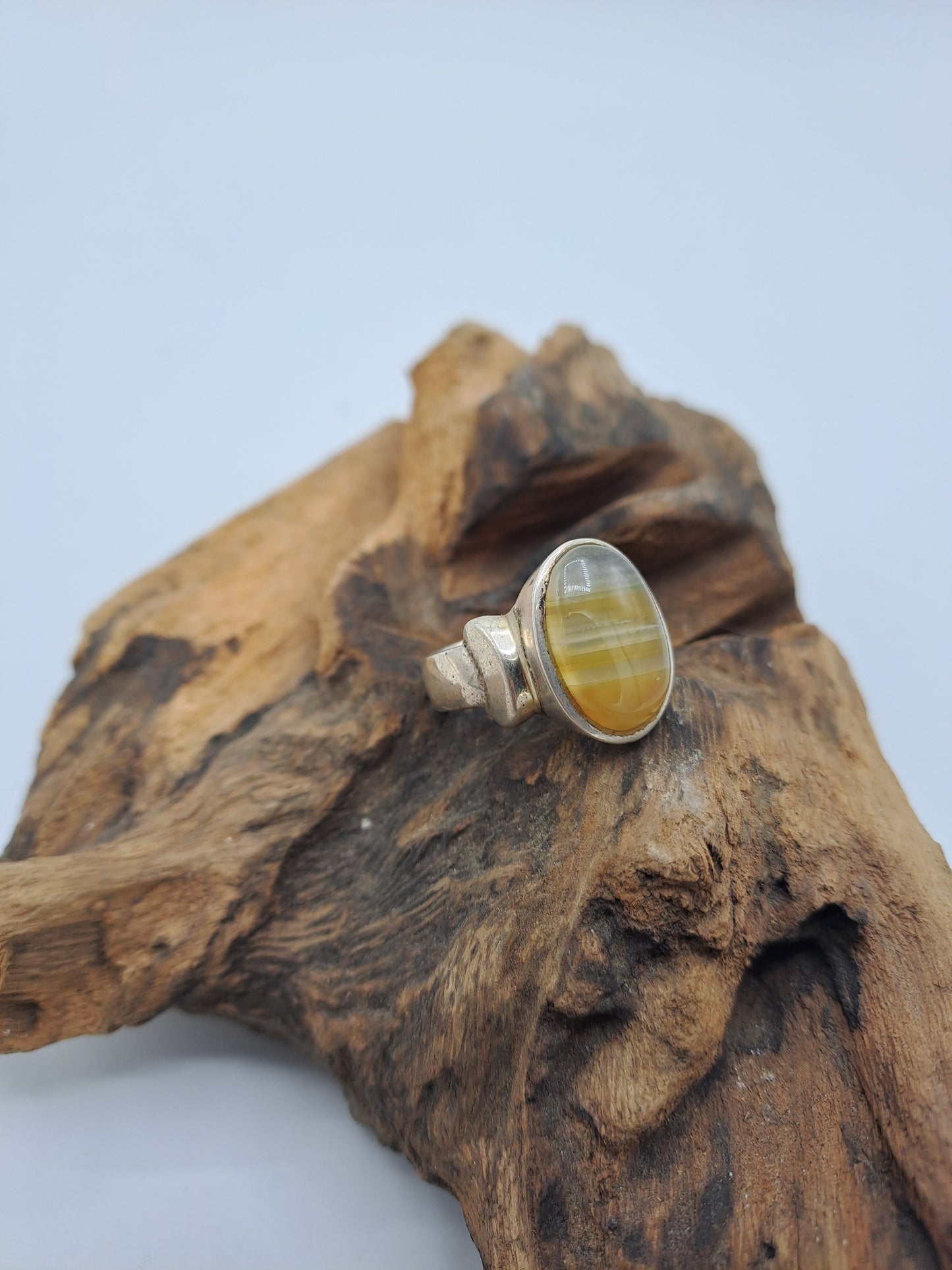 Anello con Agata Gialla