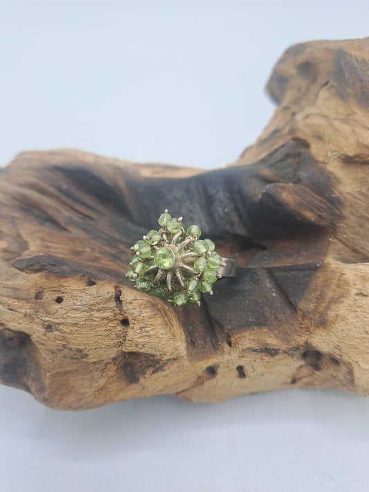 Anello a Grappolo con Peridot