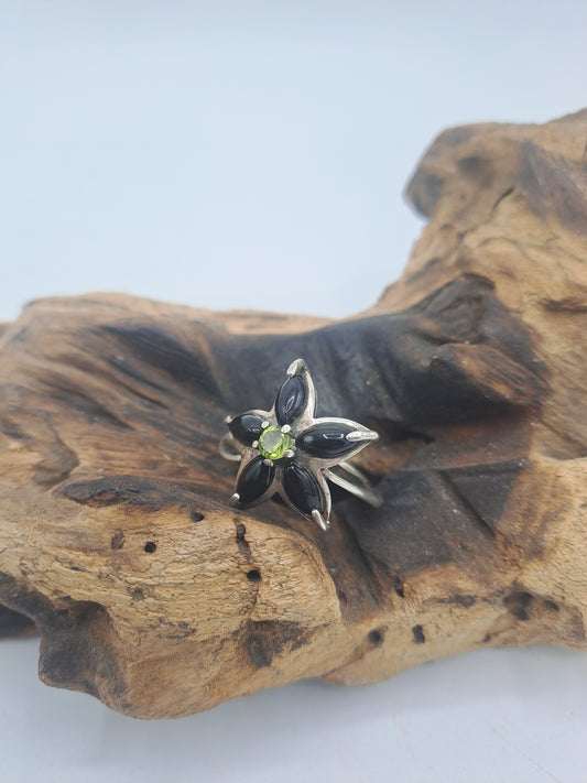 Anello "Fiore" bicolore