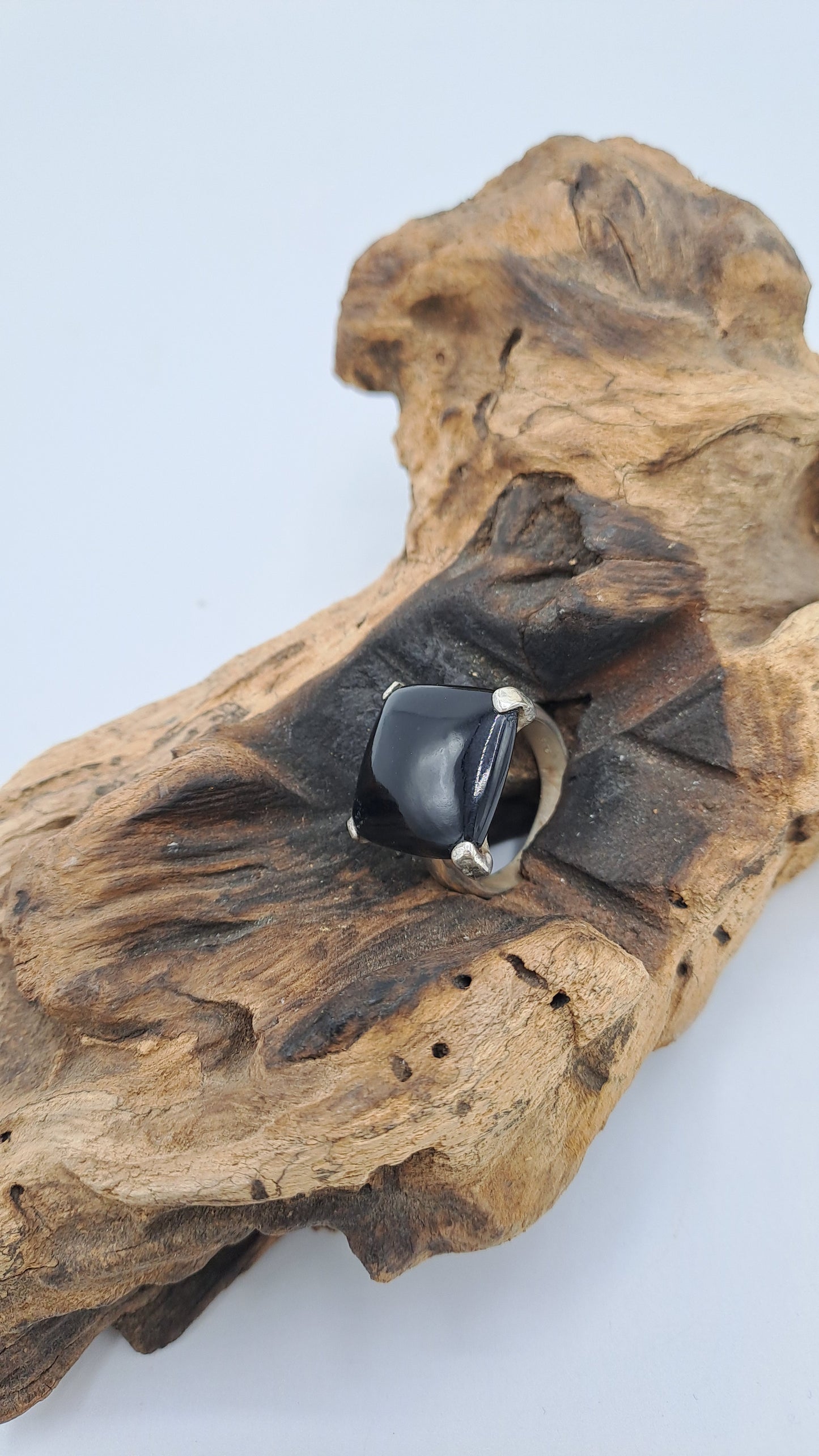 Anello Solitario Cabochon Quadrato