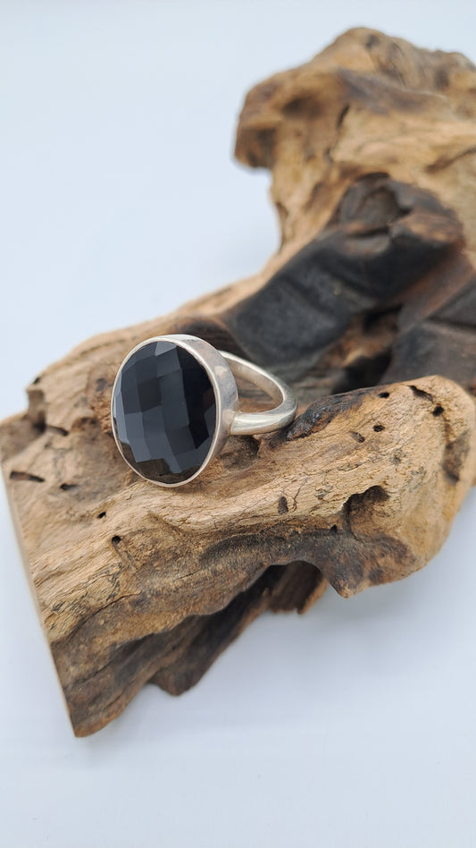 Anello Onice Nero incassato